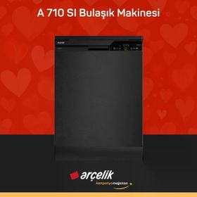 Arçelik A 710 SI Siyah Bulaşık Makinesi