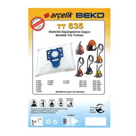 Arçelik - Beko S6300 6350 6355 6355YP 6360 6380Y Süpürge 10 Adet Toz Torbası