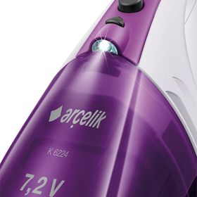 Arçelik K 6224 Mor Beyaz Şarjlı Süpürge