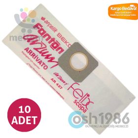 Arçelik Kağıt 10 Adet Süpürge Torbası