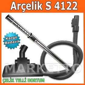 Arçelik Kanguru S 4122 Çelik Telli Süpürge Hortumu Emici Başlık Teleskopik Boru