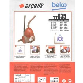 Arçelik S 6350 Elektrikli Süpürgeye Uygun Sentetik Toz Torbası