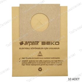 Arçelik S 6640 10 Adet Süpürge Torbası