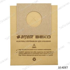 Arçelik S 6640 10 Adet Süpürge Torbası
