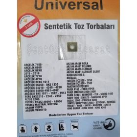 Arçelik S 7210 Elektrik Süpürgesi Kumaş Bez 3 Katlı 5 Adet Toz Torbası