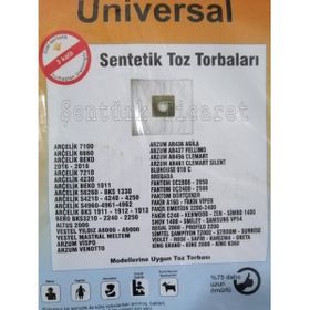 Arçelik S 7210 Elektrik Süpürgesi Kumaş Bez 3 Katlı 5 Adet Toz Torbası