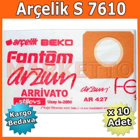 Arçelik S 7610 Kağıt 20 Adet Toz Torbası