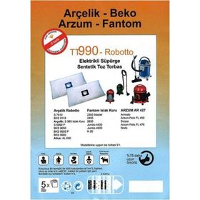 Arçelik S 980 ISLAK KURU Süpürge 5 Adet Toz Torbası