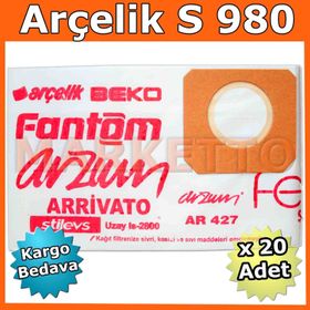 Arçelik S 980 Kağıt 20 Adet Toz Torbası + Hediyeli