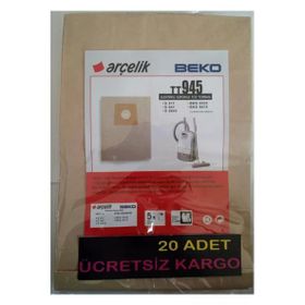 Arçelik S911 S 941 S6945 20 Adet Kağıt Süpürge Toz Torbası
