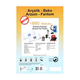 Arçelik S980 - Beko BKS9650 Süpürge 5 Adet Toz Torbası