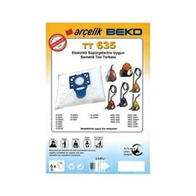 Arçelik Süpürge TT635 - S6200 - S6300 - S6355 20 Adet Toz Torbası