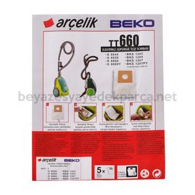 Arçelik TT660 Elektrikli Süpürge Torbası