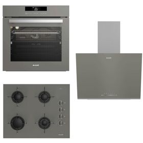 Arçelik Yeni Grion Pro 9670 CTG - 651 EG - 606 2 G 3'lü Gri Ankastre Set