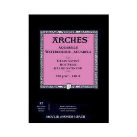 Arches Blok Defter Düz Doku 300 g A3 12 Yaprak Sulu Boya Kağıdı