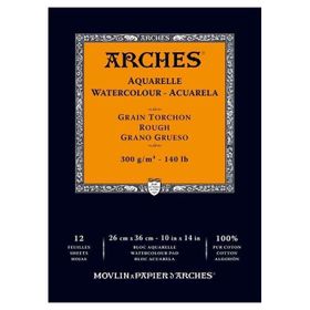 Arches Blok Defter Kalın Doku 300 g 26x36 cm 12 Yaprak Sulu Boya Kağıdı