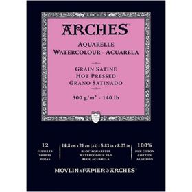 Arches Blok Sıcak Baskı 300 gr 15x21 cm 12 Yaprak Sulu Boya Defteri