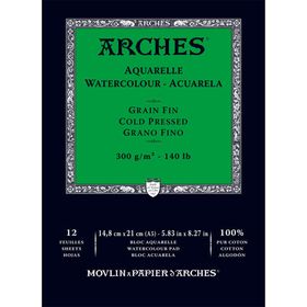 Arches Blok Soğuk Baskı 300 gr 15x21 cm 12 Yaprak Sulu Boya Defteri