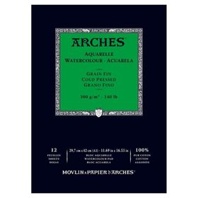 Arches Blok Soğuk Baskı 300 gr 29x42 cm 12 Yaprak Sulu Boya Defteri