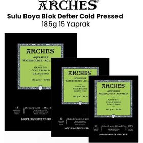 Arches Cold Pressed 185 gr 15 Yaprak Sulu Boya Blok Defter
