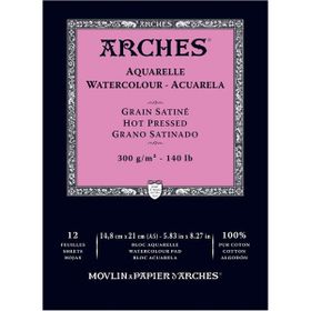 Arches Düz Doku 300 gr A5 12 Yaprak Sulu Boya Defteri