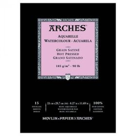 Arches Hot Press Natural White 185 gr A4 15 Sayfa Sulu Boya Defteri