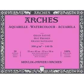 Arches Hot Pressed 300 gr 20 Yaprak 31x41 cm Sulu Boya Defteri