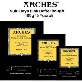 Arches Rough 185 gr 15 Yaprak Sulu Boya Blok Defter