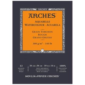 Arches Rougrh Natural White 300 gr 26x36 cm 12 Sayfa Sulu Boya Defteri