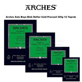Arches Rougrh Natural White 300 gr 26x36 cm 12 Sayfa Sulu Boya Defteri
