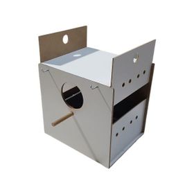Ardeppo Muhabbet Yuvalık Çift Sürgülü Plastik Ahşap Mdf Yuva 19 cm x 22 cm x 22 cm Folluk