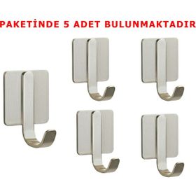 Ardini KROM03 5 Adet Krom Kendinden Yapışkanlı Çelik Askılık