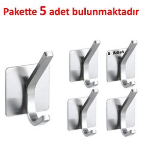 Ardini KROM04 5 Adet Krom Kendinden Yapışkanlı Çelik Askılık