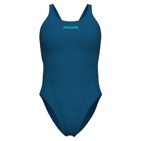 Arena 004763600 Swim Tech Solid Mavi Kadın Yüzücü Mayosu