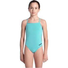 Arena 004765870 Mavi Girl's Team Swimsuit Challenge Solid Kız Çocuk Mayo
