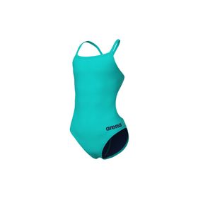 Arena 004765870 Mavi Girl's Team Swimsuit Challenge Solid Kız Çocuk Mayo
