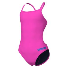 Arena 004765908 Pembe Girl's Team Swimsuit Challenge Solid Yüzücü Çocuk Mayo