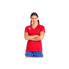 Arena 004892400 Team Panel Kırmızı Günlük Stil Kadın T-shirt