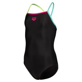Arena 005919569 Siyah Swimsuit Light Drop Solid Çocuk Yüzücü Mayosu