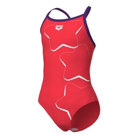 Arena 008369909 Kırmızı Star Graphic Swimsuit Light Çocuk Yüzücü Mayo