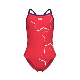 Arena 008369909 Kırmızı Star Graphic Swimsuit Light Çocuk Yüzücü Mayo