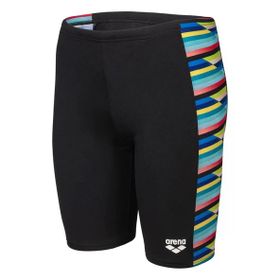 Arena 009012550 Siyah Racing Stripe Swim Jammer Çocuk Yüzücü Mayosu