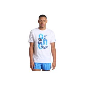 Arena 009406100 Water Prints Beyaz Günlük Stil Erkek T-shirt