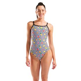 Arena Fruits Swimsuit Lightdrop Back White Multi Black Yüzücü Mayo