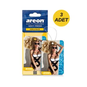 Areon Sexy Fresh Vanilla Black 3'lü Oto Araç Kokusu