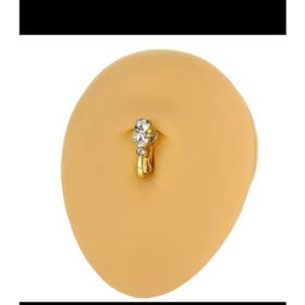 Ares Collection Delik Gerektirmeyen Taşlı Zarif Sade Sallantısız Klipsli Fake Göbek Piercingi
