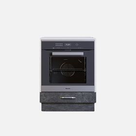 Argemon Siena 90x60x60 cm Tek Kapalı Ahşap Antrasit Ankastre Modül Mutfak Dolabı