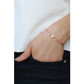 Argentum Concept B044101 Zirkon Taşlı Kalpli Çok Zincirli Gümüş Bileklik