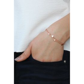 Argentum Concept B044101 Zirkon Taşlı Kalpli Çok Zincirli Gümüş Bileklik