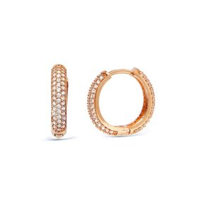 Argentum Concept K035901 925 Ayar Zirkon Taşlı Rose Halka Kadın Gümüş Küpe